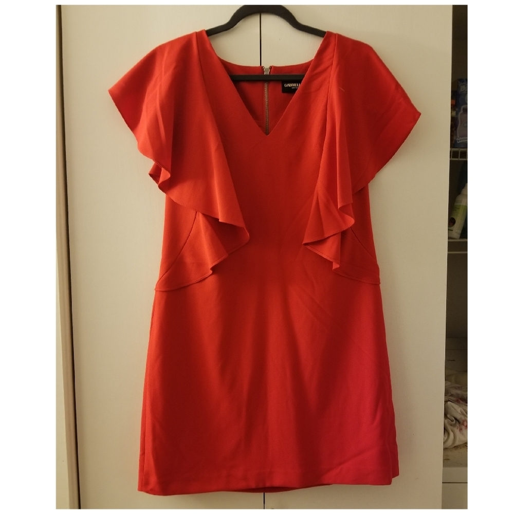 Gabriel Union flutter sleeve shift dress red M